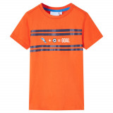 Tricou pentru copii, portocaliu &icirc;nchis, 116 GartenMobel Dekor, vidaXL
