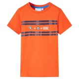 Tricou pentru copii, portocaliu &icirc;nchis, 116 GartenMobel Dekor, vidaXL