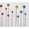 Tablou modern pictat manual, Flori in abstract, 100x60cm ulei pe panza in cutit efect 3D, spectaculos