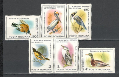 Romania.1985 200 ani nastere J.J.Audubon-Pasari YR.809 foto