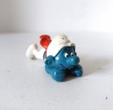 Strumf - Jucarie cauciuc smurf, Peyo West Germany, 6 cm, cauciuc