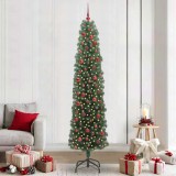 vidaXL Brad de Crăciun artificial Verde 240 cm PVC și oțel și plastic 3394969