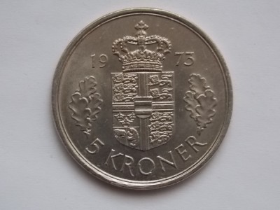 5 KRONER 1973 DANEMARCA foto