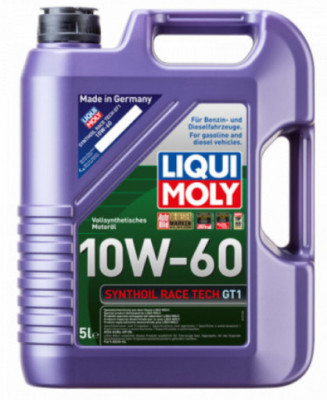 ULEI MOTOR LIQUI MOLY SYNTHOIL RACE TECH GT1 ACEA A3 B4 (BENZINA SI DIESEL) 10W60 5L foto