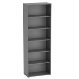 Cumpara ieftin Biblioteca mdf gri grafit Rioma 75x38x217.8 cm