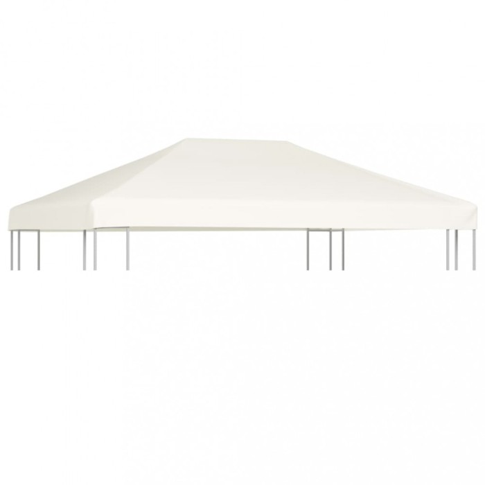 vidaXL Acoperiș de pavilion, 310 g/m&sup2;, alb crem, 4 x 3 m