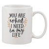 Cana alba personalizata &#039;You are what I need in my life&#039;, INOVATIX&reg;. 330ml, Oem