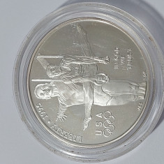 Moneda argint 1 dolar 1995-P gimnastica Atlanta USA(56)