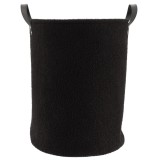 Coș Rufe Textil Mare 40X52 Cm &ndash; Negru | Organizatoare Baie