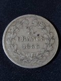 Franța 1836 B - 5 Franci - Monedă de argint, Europa