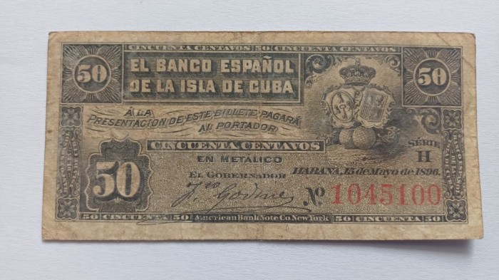Cuba-50 Centavos 1896