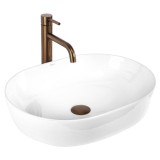 Lavoar ceramic pentru blat CLEO 50 alb - REA