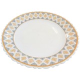 Set 6 Farfurii Intinse Opal Alb Model Ikkat 26cm CNN50162 DNC62777