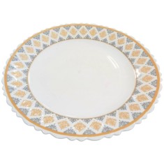 Set 6 Farfurii Intinse Opal Alb Model Ikkat 26cm CNN50162 DNC62777 foto