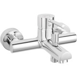 Baterie perete cada/dus Ferro Linus BLX1, 10 bar presiune maxima, 1/2 x 3/4 racord excentric, 90&deg;C temperatura apa maxima, crom, maner din zinc, fara
