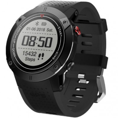Smartwatch iUni DM18, Standby time 30 zile, GPS, BT, OLED, Rezistent la apa, Black foto