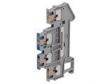 Conector &Icirc;mbinare Șine 0,14-1,5mm&sup2; 4 Borne Gri TS35