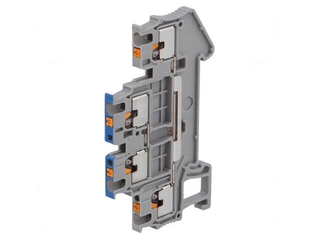 Conector &Icirc;mbinare Șine 0,14-1,5mm&sup2; 4 Borne Gri TS35