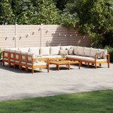 VidaXL Set de canapele de grădină cu perne 10 piese lemn masiv acacia
