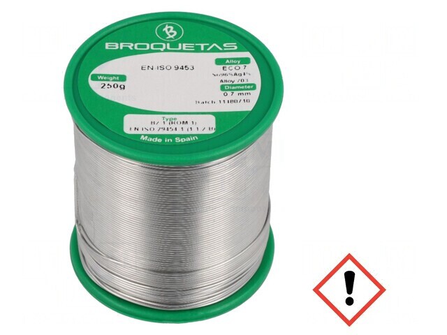S&acirc;rmă de lipit fără plumb 0,7mm 250g Sn96Ag4