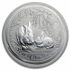 Australia 2011 - 50 de cenți - Anul iepurelui - 1/2 OZ - Monedă de argint