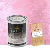 Vopsea Decorativă Perla Luxury Trandafir Roz 2 L cu fulgi perlați&ndash;Pensulă inclusă-Toro Decor
