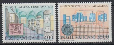 Vatican 1987 - Muzeul filatelic-numismatic, serie neuzata foto