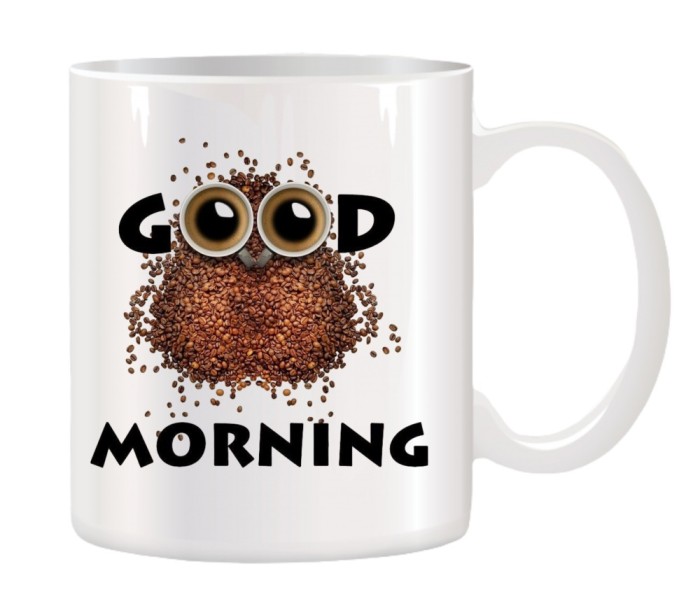 Cana alba personalizata Good Morning, INOVATIX&reg;. 330ml