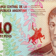 ARGENTINA █ bancnota █ 10 Pesos █ 2016 █ P-360 █ Seria R / A █ UNC █ necirculata