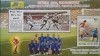 BC136, DPR Korea 2009, colita sport, fotbal, Nestampilat
