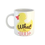 Cana alba personalizata What the duck, INOVATIX&reg;. 330ml, Oem