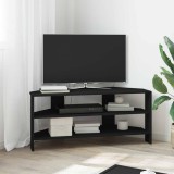 vidaXL DulapdecolțpentruTV Negru 102x40,5x45cm Lemn compozit 889766