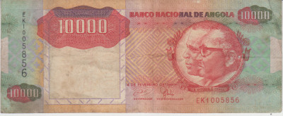 M1 - Bancnota foarte veche - Angola - 10000 kwanzas foto