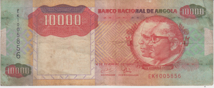 M1 - Bancnota foarte veche - Angola - 10000 kwanzas