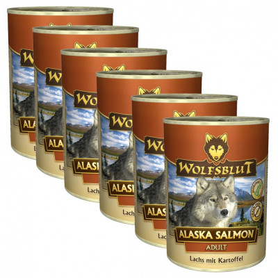 Tin WOLFSBLUT Alaska Salmon Adult 6 x 395 g foto