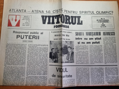 ziarul viitorul romanesc 26 septembrie-2 octombrie 1990-art. orasul brasov foto