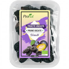 Prune bio uscate, fara samburi, 250g Pronat