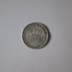 Portugalia 50 Reis 1879 argint 917 regele Luiz I