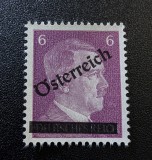 Austria sub Ocupație Aliată 1945 Eroare Filatelică "Hitler Supratipar Fără Bare Negre - Doar Text &Ouml;sterreich" (6 Rpf Violet) MNH - TG1