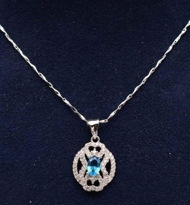 Colier argint 925 Cristal Blue ARG331B foto