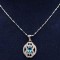 Colier argint 925 Cristal Blue ARG331B