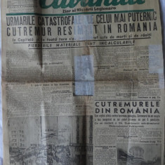 Cuvantul, ziar al miscarii legionare, 12 Noiembrie 1940