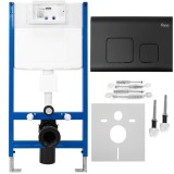 Cadru Set incastrat pentru vas WC cu buton F Black, REA