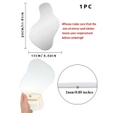 Oglinda Decorativa Autoadeziva, Forma Neregulata, Rotunjita, 17x30 cm