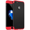 Husa iPhone 6/6S Magnetica 360 GloMax, Protectie Sticla Securizata, Antishock, Negru/Rosu