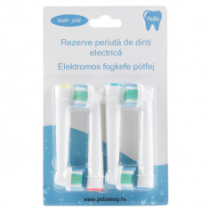 Rezerve periuță de dinți electrică Pebadent 3D White, compatibil cu Oral-B, 4 buc