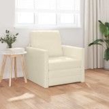Canapea pat 2 &icirc;n 1 crem 74x77x81 cm din piele sintetică