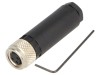 Conector M8 Mamă 3 PIN Drept pe Cablu 4A
