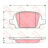 Set placute frana Trw GDB1412, parte montare : Punte spate