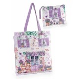Cumpara ieftin Sacosa cumparaturi cu portmoneu textil multicolor Provence 38 x 68 H